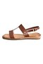 Genuine Leather Women's Sandals – Square Toe – Buckle Strap – Flat Sole - Size 35 42 - 4
