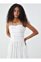 Xside White Square Neck Openwork Dress - 2
