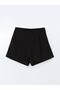 Esvab • Modern & Distinctive Waist Drawstring Crepe Women's Pleated Shorts - 6