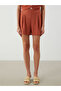 Esvab • Modern & Distinctive Women's Shorts with Waist Drawstring Pleated - 3