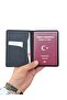 Black Passport Cover Genuine Leather Travel Wallet Passport Holder