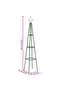 Garden Climbing Plant Racks 2 pcs Dark Green 35x35x195 cm Iron - 3