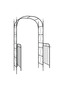 Garden Arch with Gate Black 108x45x235 cm Steel - 4