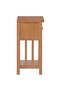 Magazine Table with Drawer 35x27x55 cm Solid Oak Wood - 4