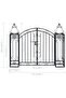 Ornamental Garden Gate Wrought Iron 122x20.5x100 cm - 3