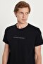 Men's Slim Fit Slim Fit 100% Cotton Soft Texture Printed Black Crew Neck T-Shirt - 2