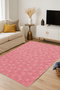 Mosso Retro Pink Checkered Pattern Woven Base Modern Decorative Carpet Mosso130 - 6