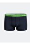 Navy Blue Standard Fit Cotton Flexible Men's Boxers 3-Piece - 2