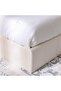 Belmont 180x200 Upholstered King Bed W/Hydraulic Storage & 3Drawers-Cream - 4