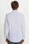 Men's Slim Fit Slim Fit Buttoned Sports Collar Linen Effect 100% Cotton Blue Striped Summer Shirt - 5