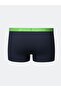 Navy Blue Standard Fit Cotton Flexible Men's Boxers 3-Piece - 5