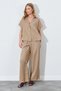 Mink Lace-Up Comfortable Stylish Women's Trousers with a Straight Cut at the Waist |   Ek100669938 ​​ - 6