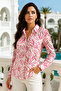 Women's Pink Satin Slim Fit Shirt - Trendy Shirt with Hidden Button Detail