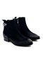2152712K Women's Genuine Leather Nubuck Buckle Pointed Toe Short Boots - 2