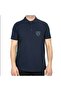 Polo Neck Peugeot Logo Navy Blue T-Shirt