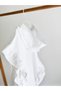 White Ruffled Muslin Children's Poncho 100% Cotton Lightweight Breathable Fabric 2-5 Years Old - 2