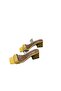 Steymi Mustard Yellow Heeled Fancy Slippers - 4