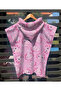 Axolotl Patterned Children's Poncho Beach Towel & Bathrobe 60X60 cm - 2