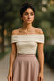 Women's Off Shoulder Madonna Collar Blouse T-Shirt