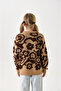 Flower Patterned Girl's Sweater Knitwear - 4