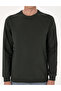Dark Green 2 Thread Regular Fit Crew Neck Basic Sweatshirt 50314054-Vr079 - 6