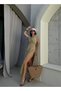 Oil Green Cotton Fabric Long Pareo Beach Dress 29262 - 3