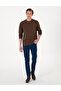 Brown 2 Thread Regular Fit Crew Neck Basic Sweatshirt 50314054-Vr029 - 4