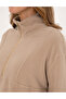 Beige Comfort Fit Zippered Fleece Sweatshirt 50314954-Vr011 - 7