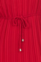 Red Chiffon Sleeveless Pleated Waist Tie Midi Dress 118 - 4