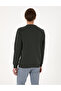 Dark Green 2 Thread Regular Fit Crew Neck Basic Sweatshirt 50314054-Vr079 - 5