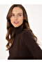 Brown Slim Fit Turtleneck Basic Sweater 50310886-Vr029 - 2