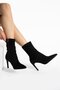 Black Stretch 8.5 cm Medium Women's High Heel Boots - 2