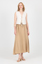 Mink Cotton Bell Cut Lace up Long Skirt 8024 - 6