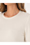 Ecru Slim Fit Crew Neck Basic Sweater 50310735-Vr019 - 7