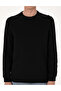 Black 2 Thread Regular Fit Crew Neck Basic Sweatshirt 50314054-Vr046 - 6