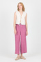 Rose Cotton Elastic Waist Wide Leg Trousers 4657 - 6