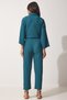 Knitted Kimono Pants Set Lby0001 Emerald Green - 5