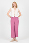 Rose Cotton Elastic Waist Wide Leg Trousers 4657 - 2
