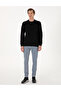 Black 2 Thread Regular Fit Crew Neck Basic Sweatshirt 50314054-Vr046 - 4