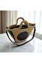 Straw Bag Zipper Straw Adjustable Leather Handle Paris Straw Bag - 3