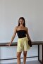 Women's Shorts with Muslin Pockets Yellow (100% Cotton) - 2
