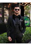Men's Italian Style Slim Fit Shawl Lapel Tuxedo Groom Suit Jacket Vest Pants with Bow Tie-Black - 7