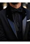 Men's Italian Style Slim Fit Shawl Lapel Tuxedo Groom Suit Jacket Vest Pants with Bow Tie-Black - 5