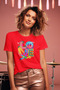 Stil-X "I Love You" Printed Crew Neck 100% Cotton Women's Tshirt, White, Black, Red