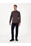Dark Brown Regular Fit Long Sleeve Shirt 50311487-Vr084 - 4