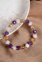 Certified Citrine Amethyst Pink Quartz Hematite Natural Stone Bracelet - 4