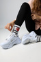 White Thick Sole Women's Sports Shoes Daily Use Sneaker - 4