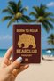 1Pc Universal Bear Club Printed Passport Case Transparent Waterproof Pvc Passport Protection Case