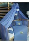 Embroidered Muslin Sleeping Set - 100X150 cm Duvet Cover, Pompom Mosquito Net, Tulle and Apparatus