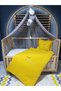 Embroidered Muslin Sleeping Set - 100X150 cm Duvet Cover, Pompom Mosquito Net, Tulle and Apparatus - 4